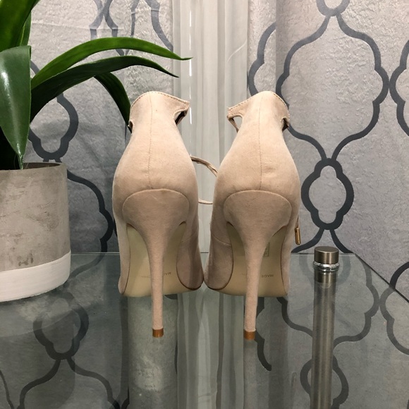 Nude Suede Heels - Picture 2 of 3